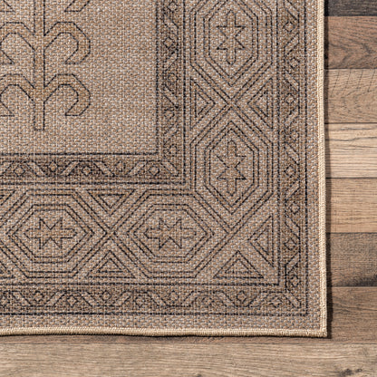 Nuloom Hilda Medallion Easy Biwl22A Natural Area Rug