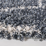 Safavieh Pro Lux Shag 400 6'-7" x 6'-7" Rug in Blue / Creme