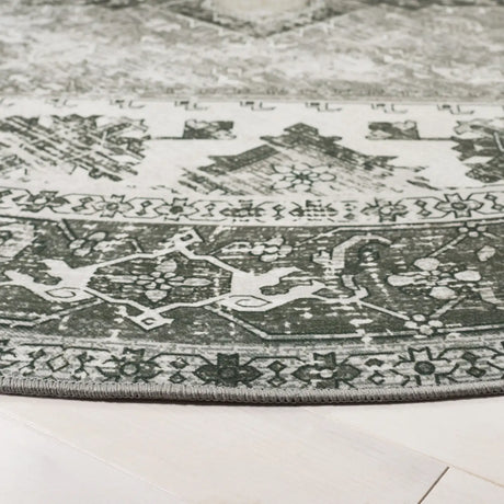 Safavieh Tucson 5'-0" x 5'-0" Rug in Dark Sage / Ivory