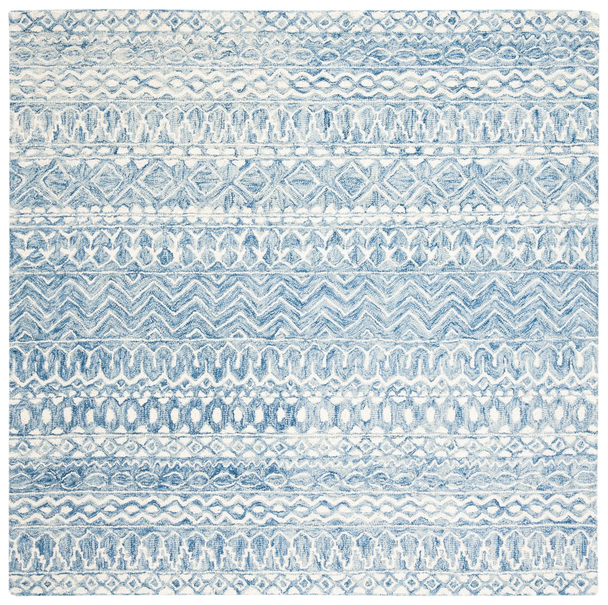 Safavieh Micro-Loop 5'-0" x 5'-0" Rug in Blue / Ivory