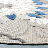 Safavieh Cabana 6'-7" x 6'-7" Rug in Grey / Blue