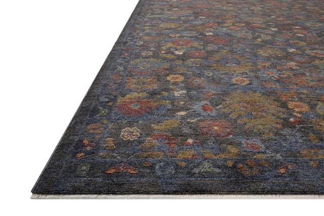 Loloi Winchester WNC-03 Traditional Power Loomed Sapphire, Multi Rug - rug corner