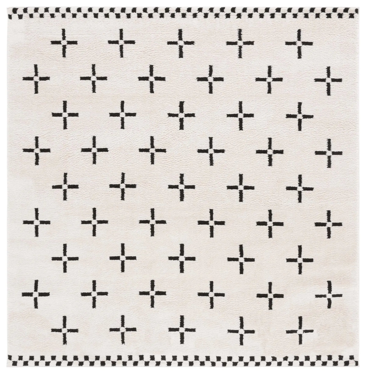 Safavieh Melody 6'-7" x 6'-7" Rug in Ivory / Black