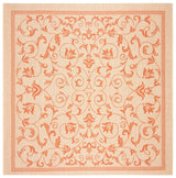 Safavieh Courtyard 6'-7" x 6'-7" Rug in Natural / Terra