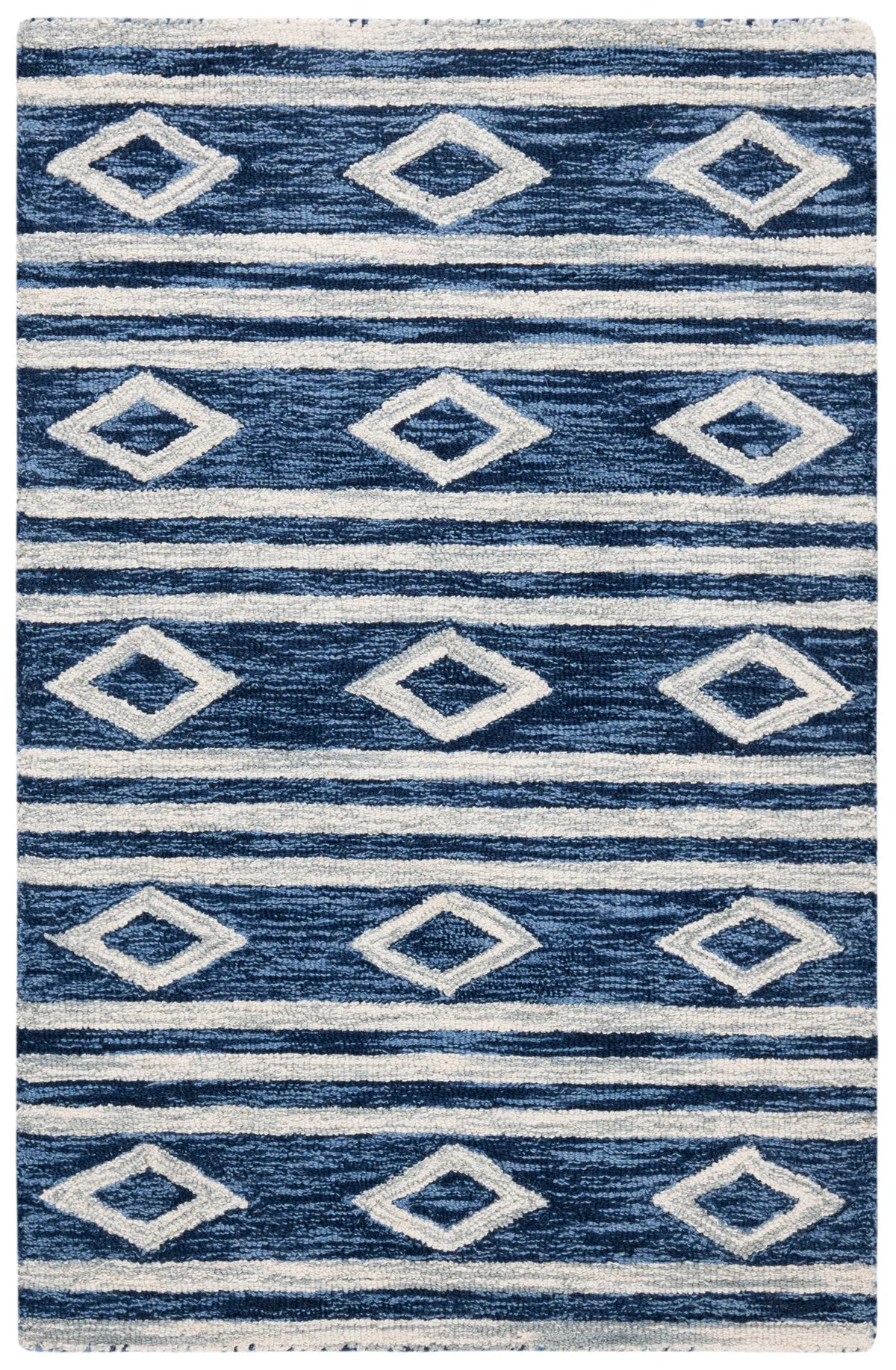 Safavieh Micro-Loop 2'-0" x 3'-0" Rug in Navy / Ivory
