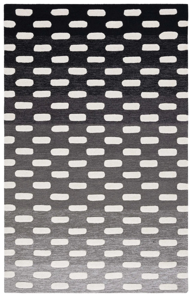 Safavieh Metro 4'-0" x 6'-0" Rug in Black / Ivory