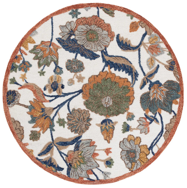 Safavieh Jardin 6'-0" x 6'-0" Rug in Ivory / Green