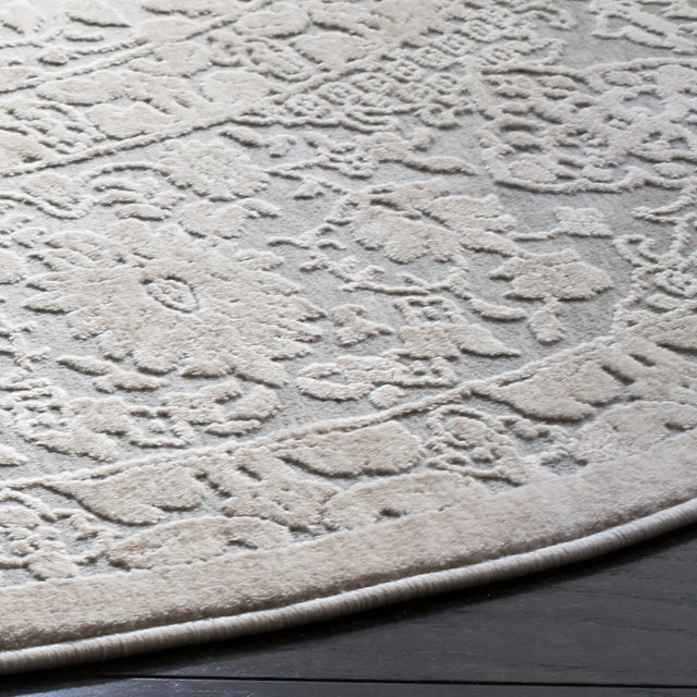 Safavieh Reflection 6'-7" x 6'-7" Rug in Light Grey / Cream