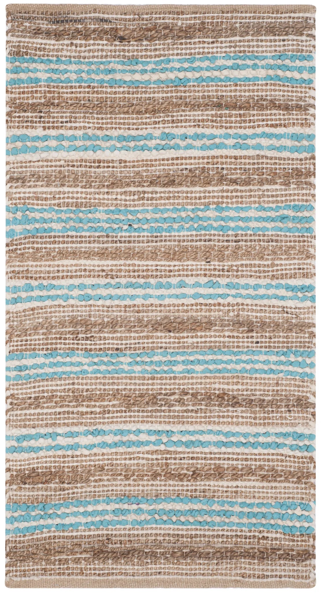 Safavieh Cape Cod 2'-3" x 3'-9" Rug in Natural / Teal