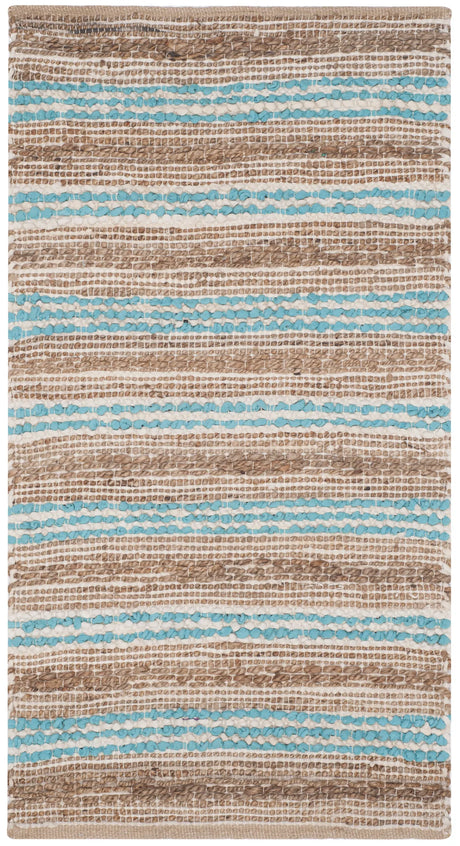 Safavieh Cape Cod 2'-3" x 3'-9" Rug in Natural / Teal
