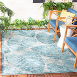 Safavieh Courtyard 5'-3" x 7'-7" Rug in Grey / Aqua