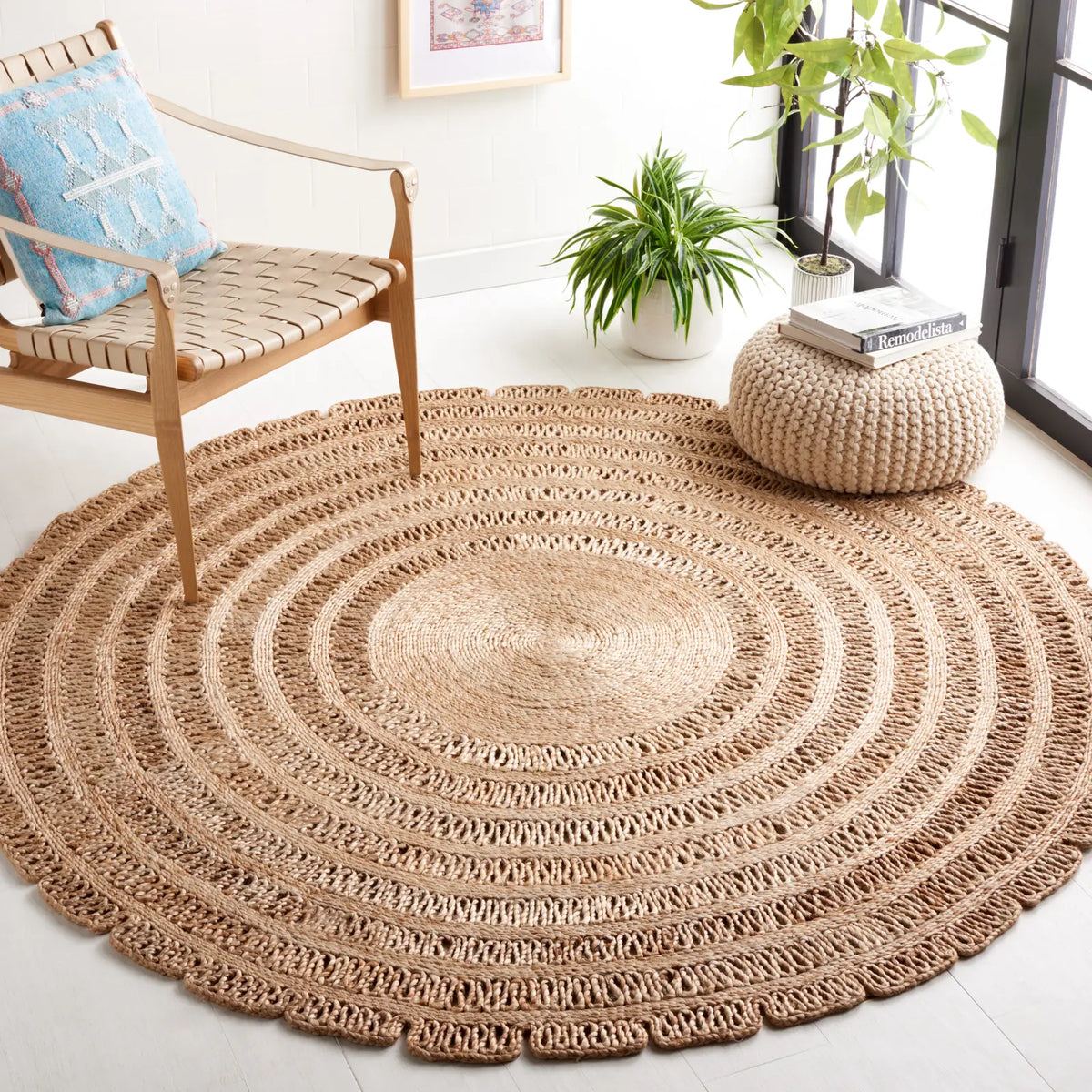 Safavieh Natural Fiber 6'-0" x 6'-0" Rug in Natural