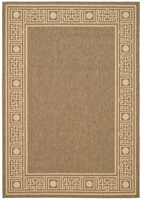 Safavieh Courtyard 4'-0" x 5'-7" Rug in Dark Beig / Beige