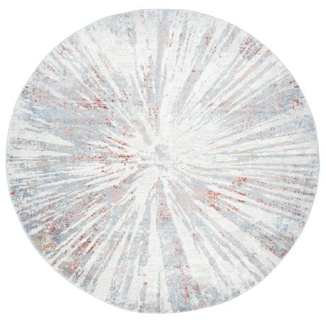 Safavieh Amelia 6'-7" x 6'-7" Rug in Grey / Rust