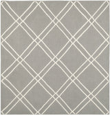 Safavieh Dhurries 6'-0" x 6'-0" Rug in Grey / Ivory