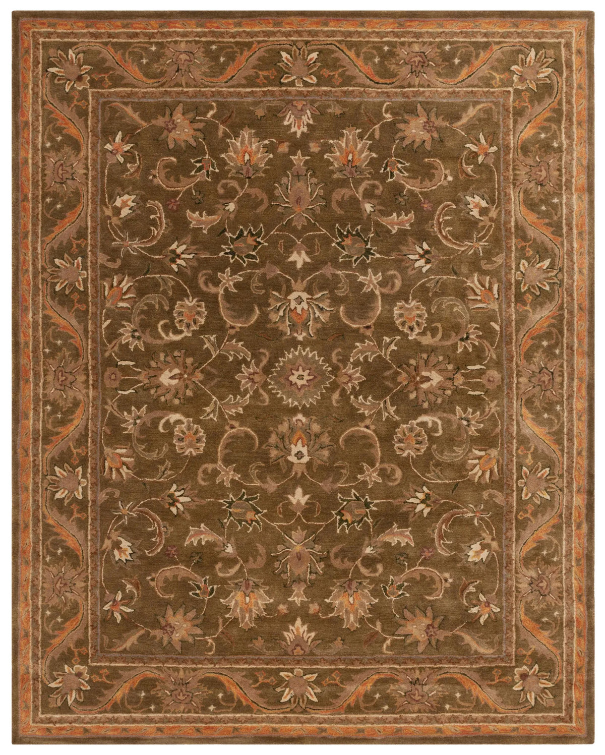Safavieh Antiquity 9'-6" x 13'-6" Rug in Olive / Gold