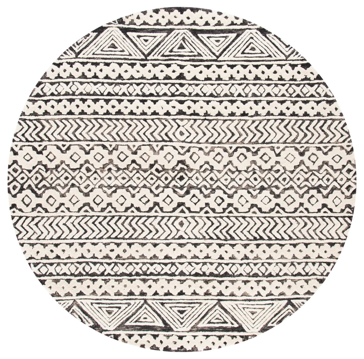 Safavieh Abstract 6'-0" x 6'-0" Rug in Ivory / Grey