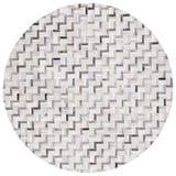 Safavieh Studio Leather 6'-0" x 6'-0" Rug in Black / Grey