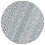 Safavieh Courtyard 6'-7" x 6'-7" Rug in Ivory / Turquoise