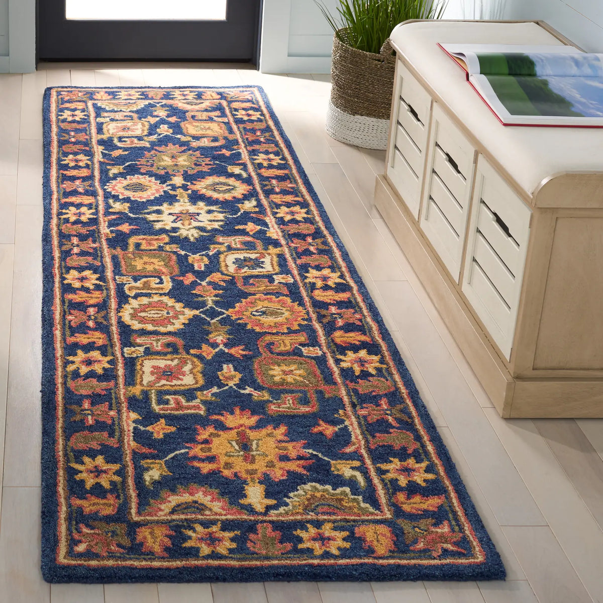 Safavieh Antiquity 2'-3" x 8'-0" Rug in Navy / Beige