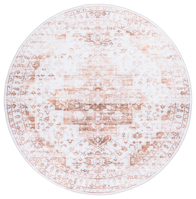 Safavieh Martha Stewart Washable 6'-0" x 6'-0" Rug in Beige / Gold