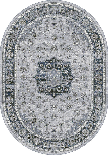 Dynamic Rugs Ancient Garden 57559 Silver / Blue Rugs - Oval