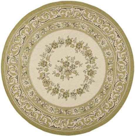 Safavieh Courtyard 6'-7" x 6'-7" Rug in Cream / Green