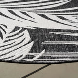 Safavieh Beach House 6'-7" x 6'-7" Rug in Charcoal / Ivory