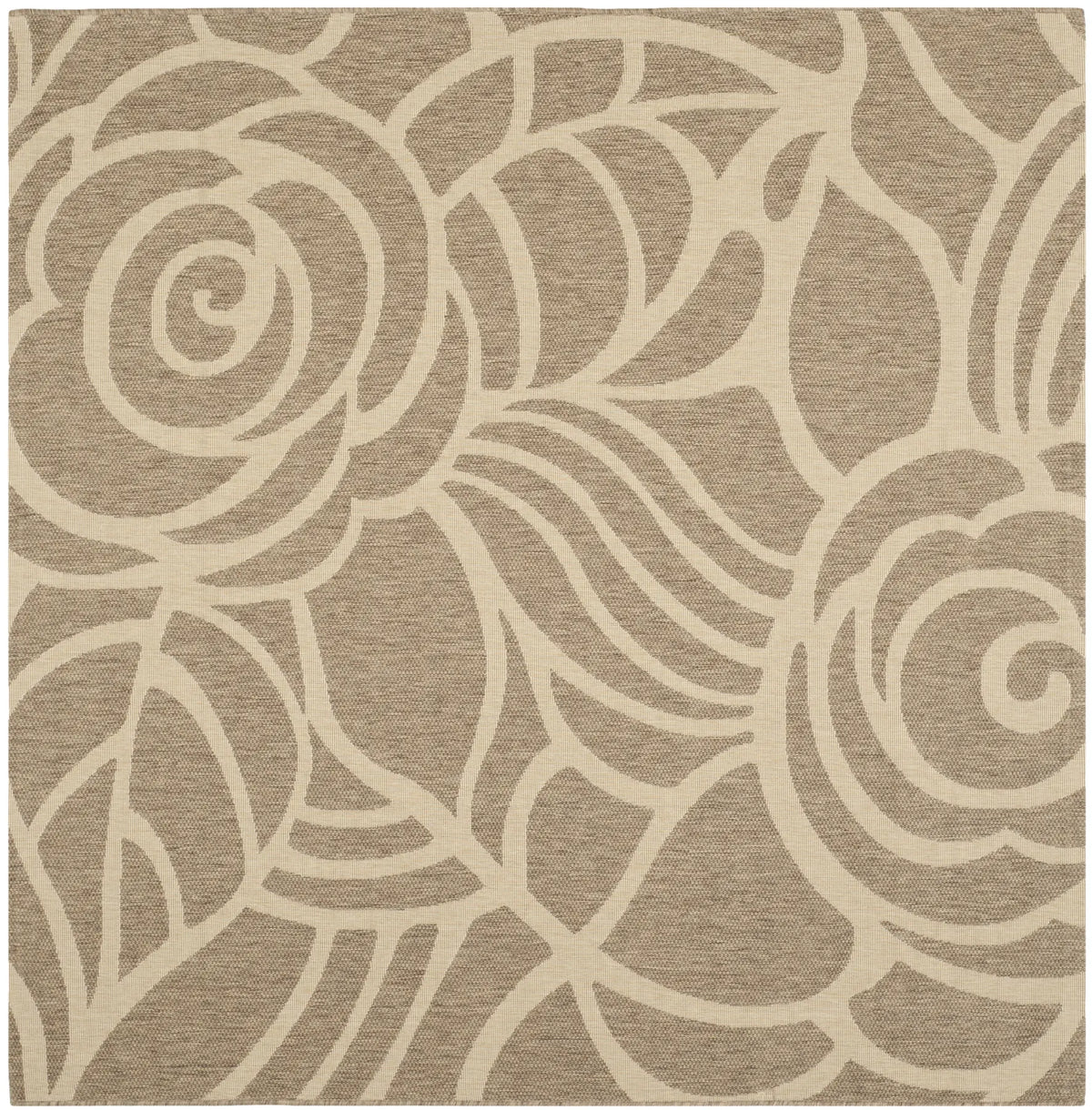 Safavieh Courtyard 6'-7" x 6'-7" Rug in Coffee / Sand