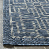 Safavieh Courtyard 5'-3" x 7'-7" Rug in Navy / Grey