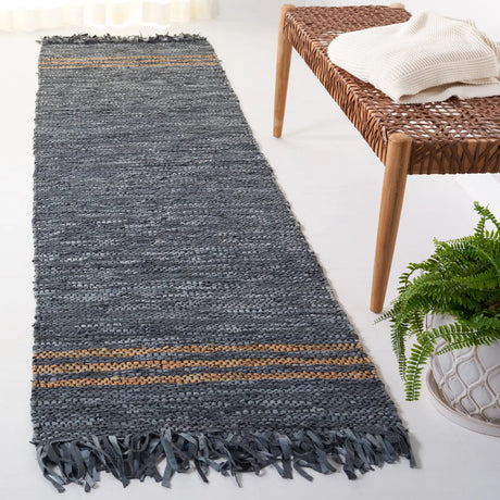 Safavieh Vintage Leather 2'-3" x 9'-0" Rug in Grey / Beige