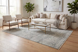 Dynamic Rugs Atmos 11980 Power Loomed Traditional Grey/Dark Grey Rug - Room