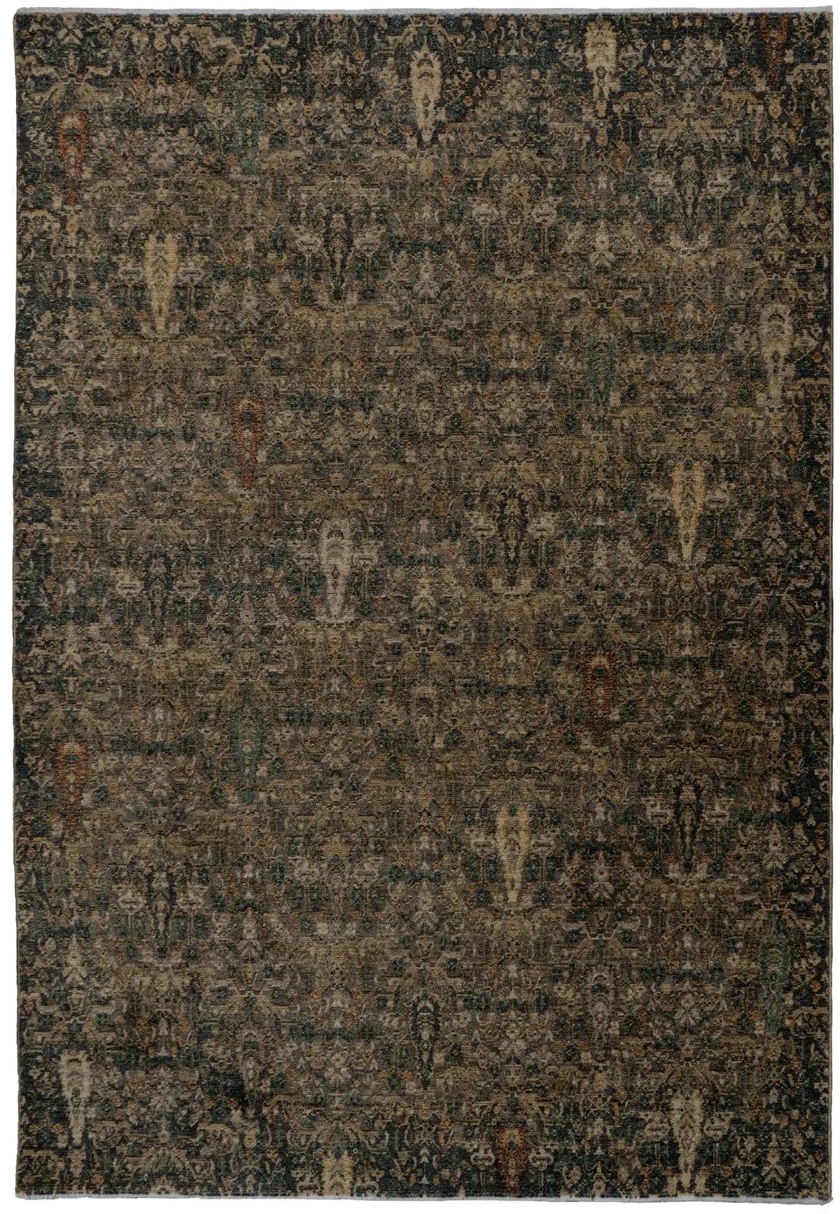 Dynamic Rugs Atlanta 11760 Power Loomed Traditional Black/Ivory/Multi Rug - Rectangular