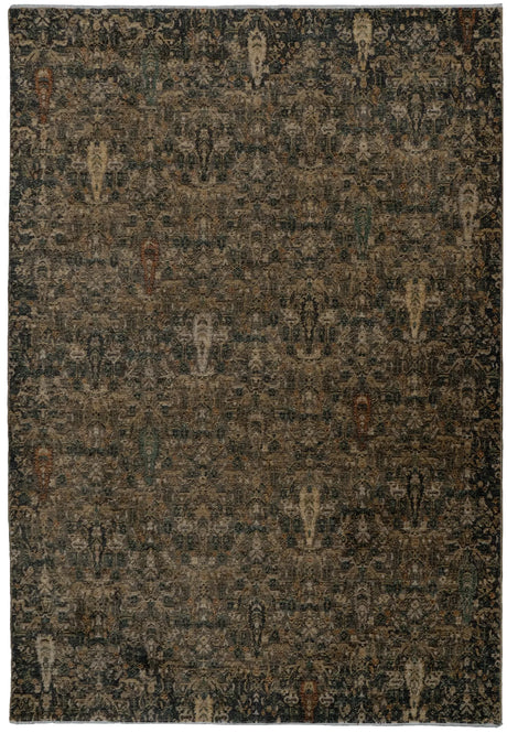 Dynamic Rugs Atlanta 11760 Power Loomed Traditional Black/Ivory/Multi Rug - Rectangular