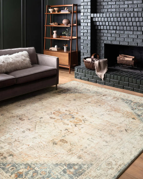 Loloi Rosette Ros-06 Clay/Ivory Rugs - room scene 1