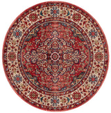 Safavieh Kashan 5'-1" x 5'-1" Rug in Red / Ivory