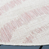 Safavieh Courtyard 6'-7" x 6'-7" Rug in Ivory / Pink
