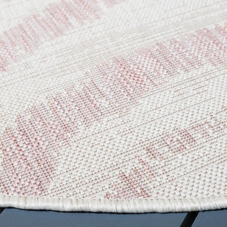 Safavieh Courtyard 6'-7" x 6'-7" Rug in Ivory / Pink