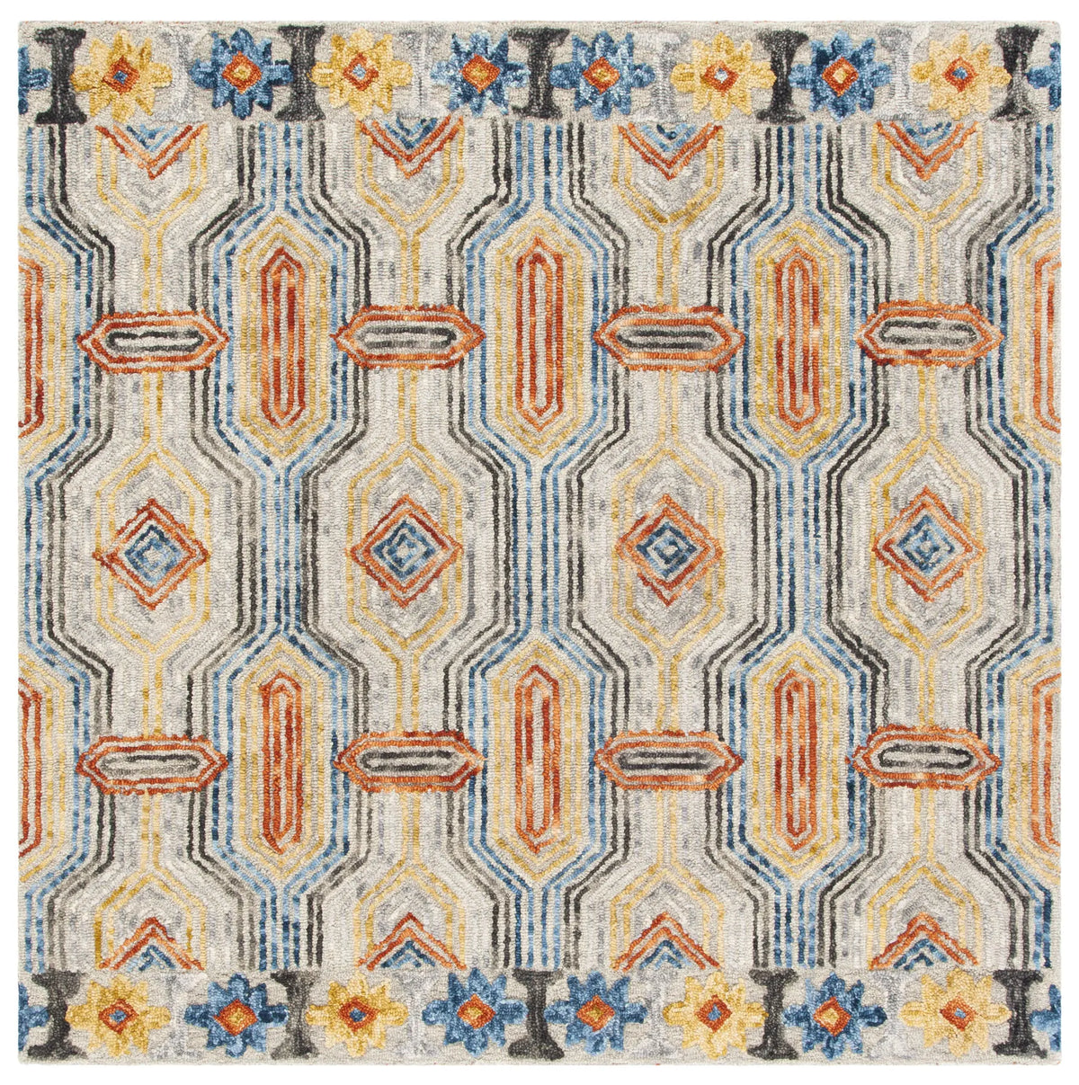 Safavieh Trace 6'-0" x 6'-0" Rug in Grey / Blue