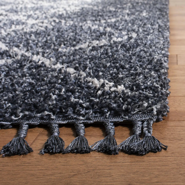 Safavieh Pro Lux Shag 400 4'-0" x 6'-0" Rug in Blue / Creme