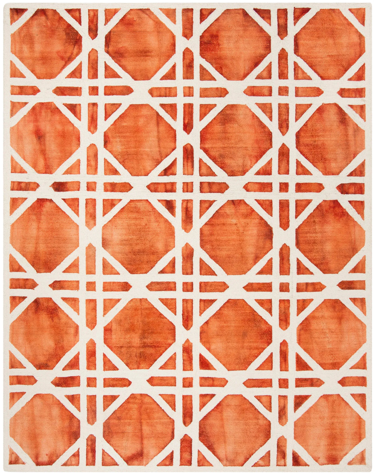 Safavieh Dip Dye 6'-0" x 9'-0" Rug in Ivory / Orange