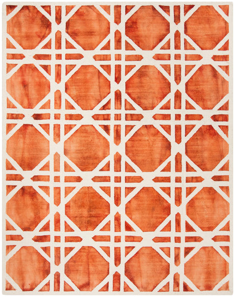 Safavieh Dip Dye 6'-0" x 9'-0" Rug in Ivory / Orange