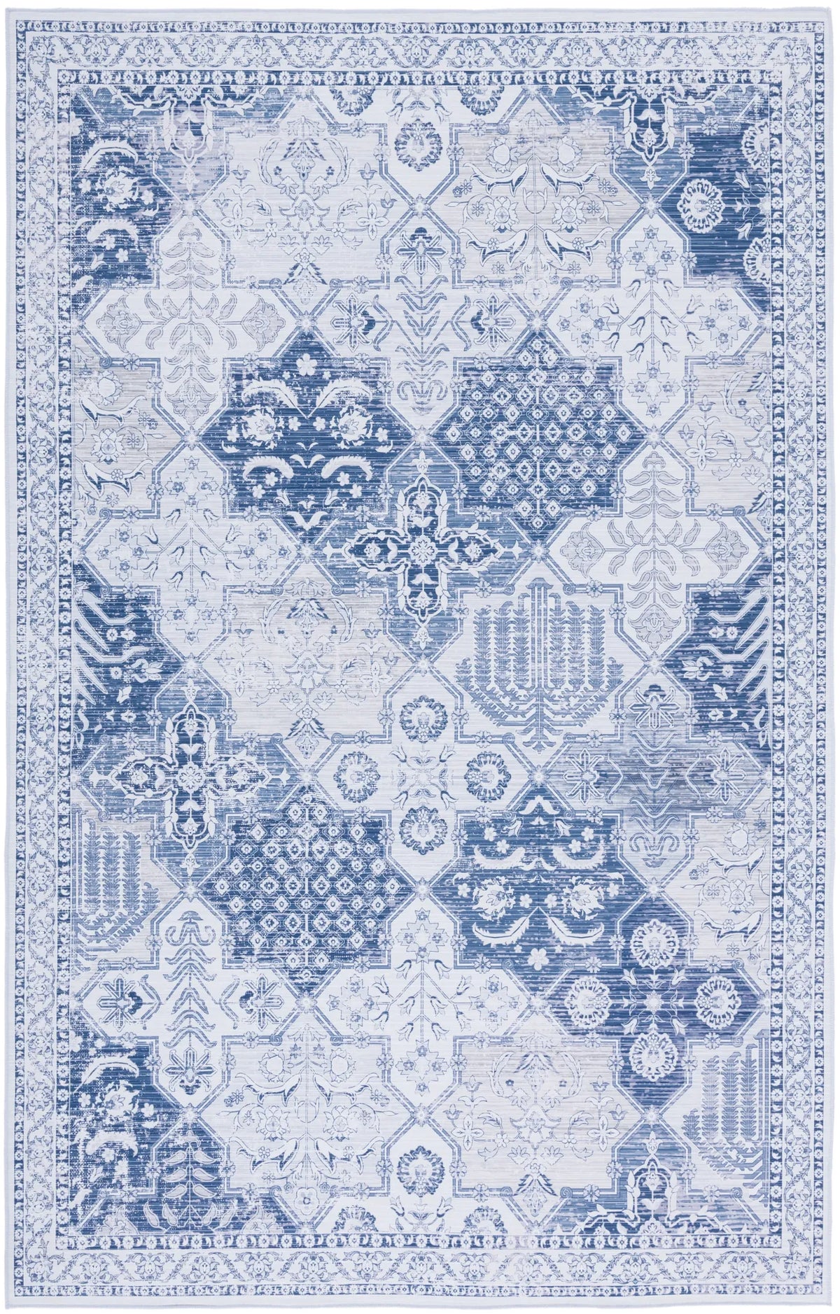 Safavieh Tucson 4'-0" x 6'-0" Rug in Grey / Navy