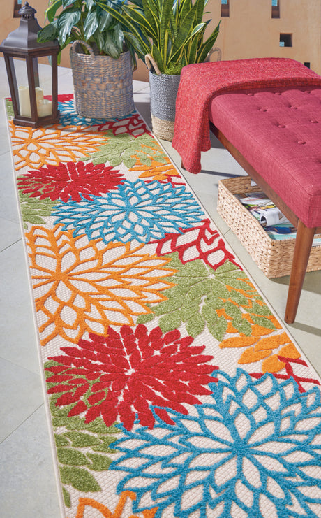Nourison Aloha ALH05 Machine Made Green Rug