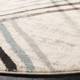 Safavieh Amsterdam 5'-1" x 5'-1" Rug in Cream / Charcoal