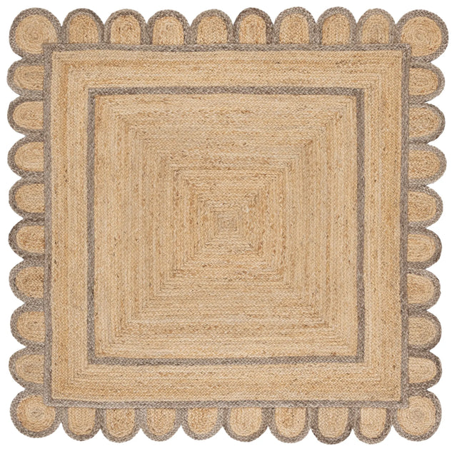 Safavieh Natural Fiber 6'-0" x 6'-0" Rug in Natural / Grey
