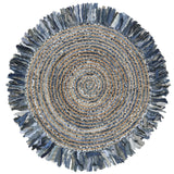 Safavieh Cape Cod 4'-0" x 4'-0" Rug in Ivory / Denim