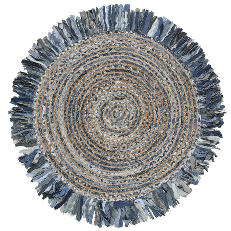 Safavieh Cape Cod 4'-0" x 4'-0" Rug in Ivory / Denim