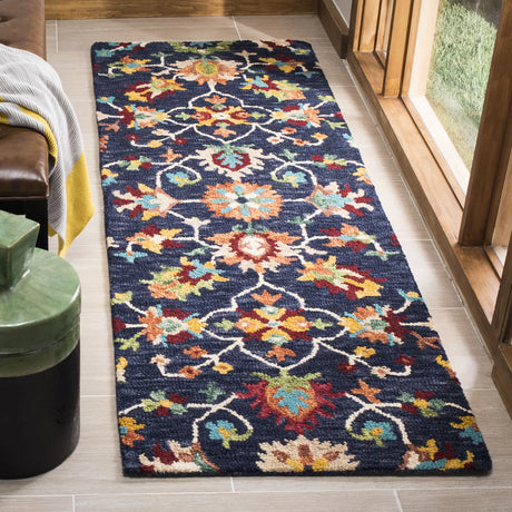 Safavieh Aspen 2'-3" x 11'-0" Rug in Navy / Red
