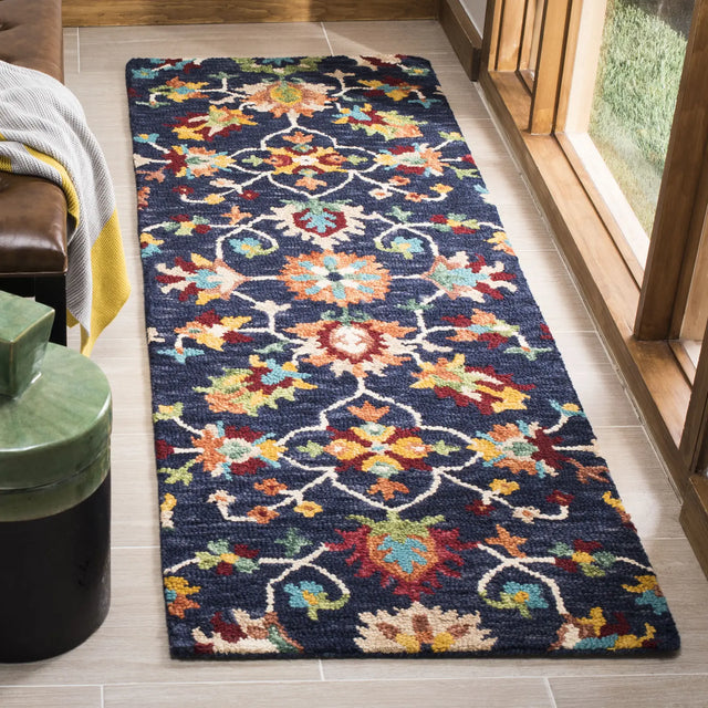 Safavieh Aspen 2'-3" x 11'-0" Rug in Navy / Red